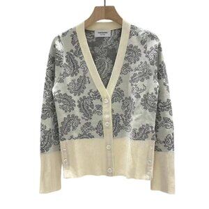 Thom Browne Jacquard V Neck Knit Cardigan